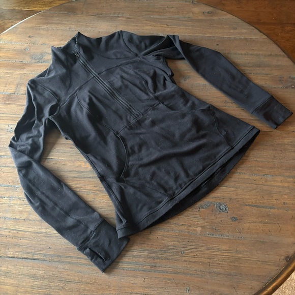 Lululemon Athletica size 8 solid black half zip define pull over - Picture 2 of 16
